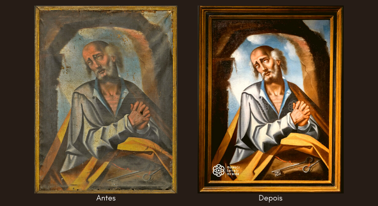pintura a óleo sobre tela «Arrependimento de São Pedro»